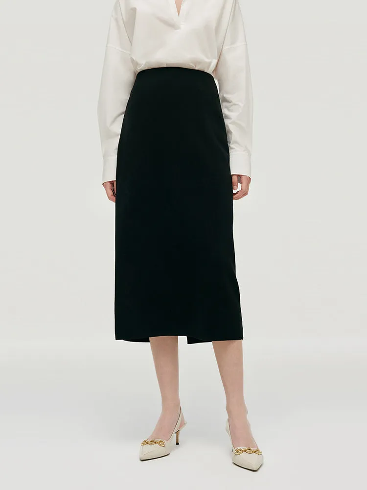 Jupe trapèze en tricot Tencel pour femme