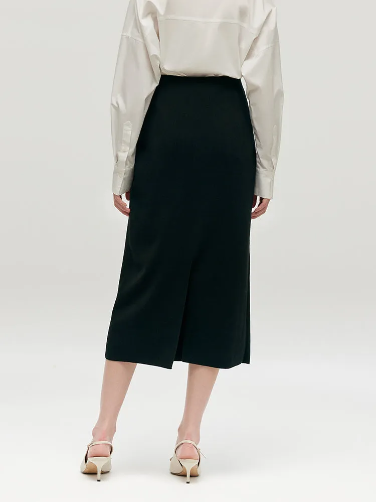Jupe trapèze en tricot Tencel pour femme