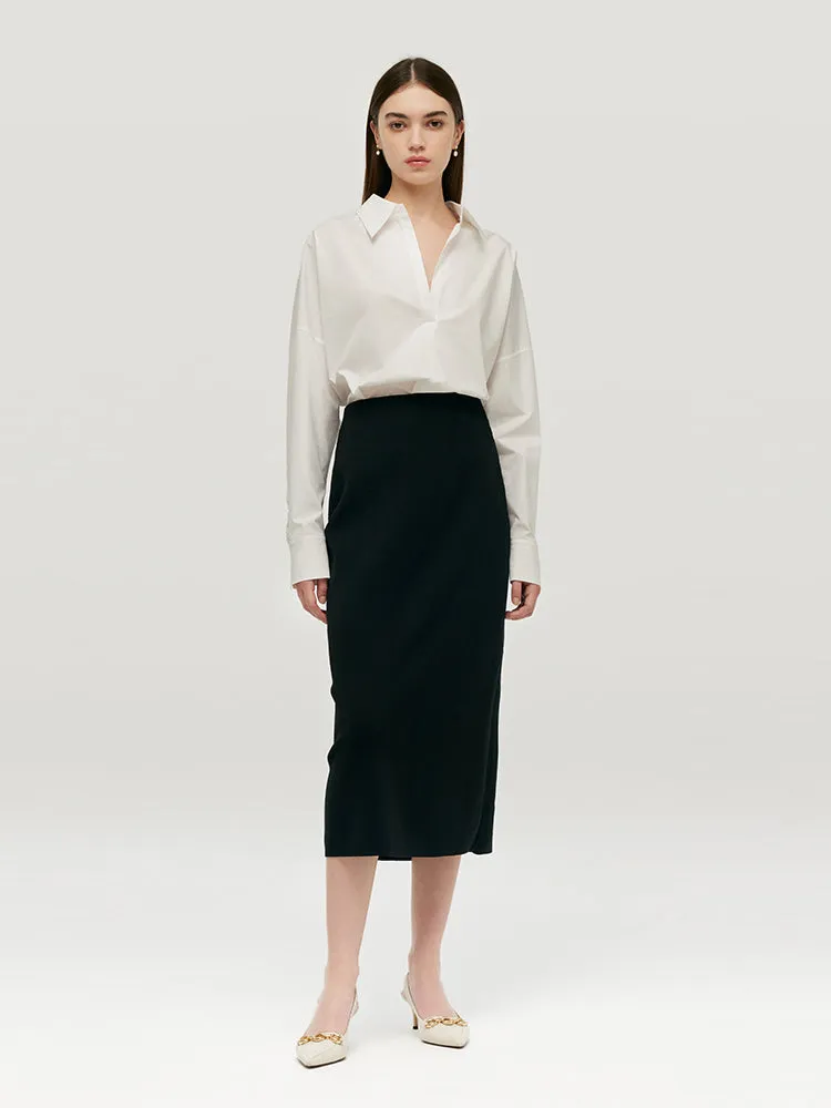 Jupe trapèze en tricot Tencel pour femme